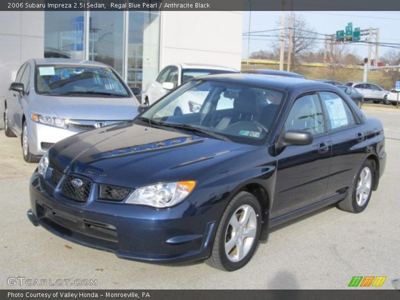 Regal Blue Pearl / Anthracite Black 2006 Subaru Impreza 2.5i Sedan