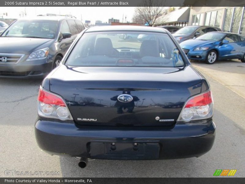 Regal Blue Pearl / Anthracite Black 2006 Subaru Impreza 2.5i Sedan