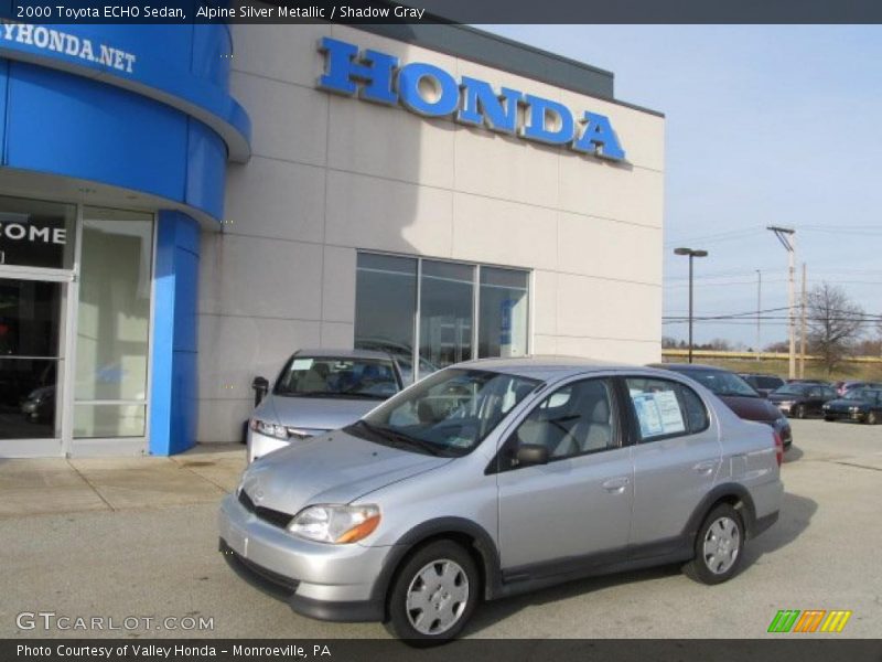 Alpine Silver Metallic / Shadow Gray 2000 Toyota ECHO Sedan