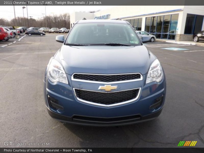 Twilight Blue Metallic / Jet Black 2011 Chevrolet Equinox LT AWD