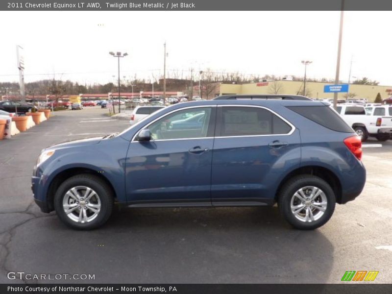Twilight Blue Metallic / Jet Black 2011 Chevrolet Equinox LT AWD
