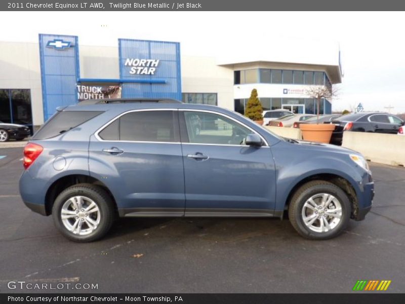 Twilight Blue Metallic / Jet Black 2011 Chevrolet Equinox LT AWD