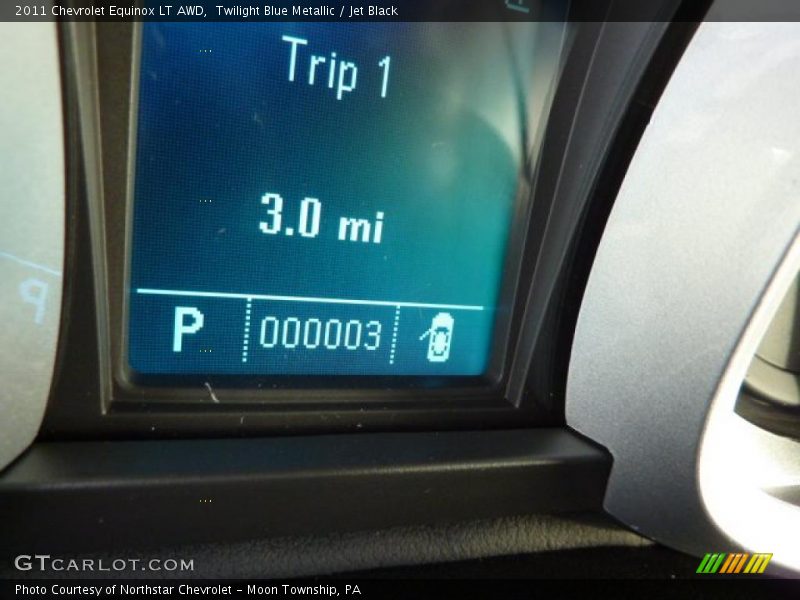 Twilight Blue Metallic / Jet Black 2011 Chevrolet Equinox LT AWD