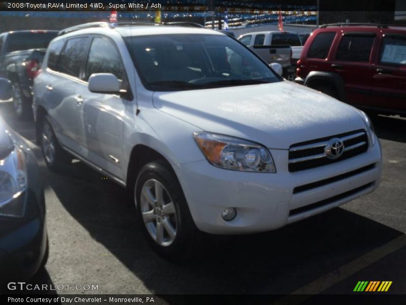 Super White / Ash 2008 Toyota RAV4 Limited 4WD