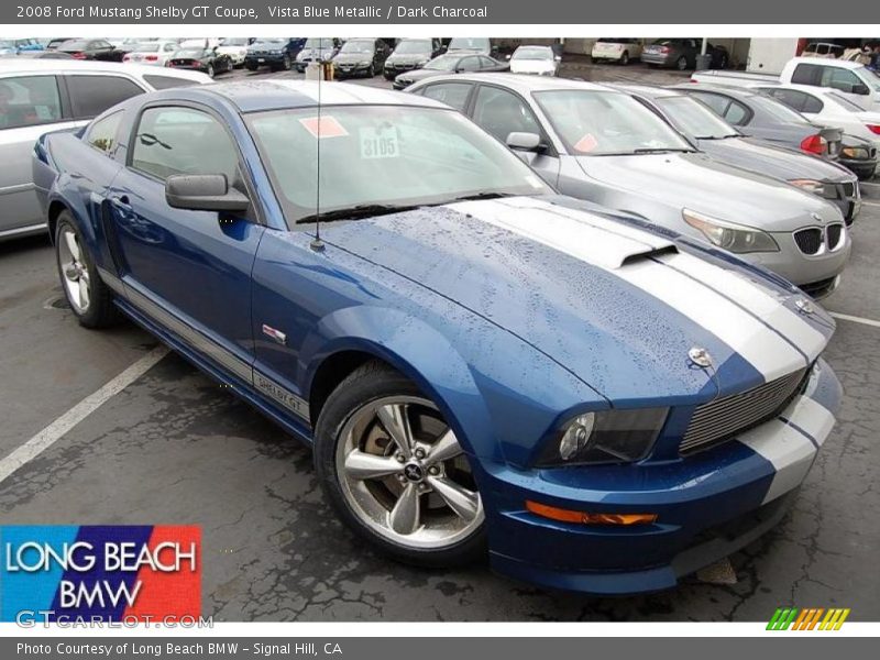 Vista Blue Metallic / Dark Charcoal 2008 Ford Mustang Shelby GT Coupe