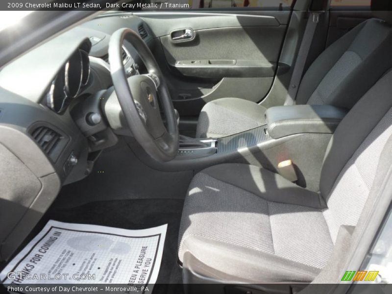 Dark Gray Metallic / Titanium 2009 Chevrolet Malibu LT Sedan