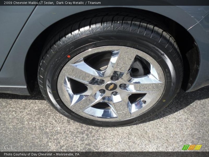 Dark Gray Metallic / Titanium 2009 Chevrolet Malibu LT Sedan