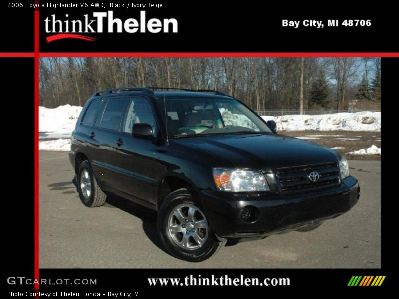 Black / Ivory Beige 2006 Toyota Highlander V6 4WD
