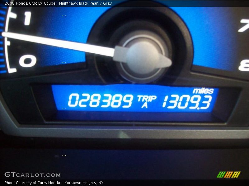 Nighthawk Black Pearl / Gray 2008 Honda Civic LX Coupe