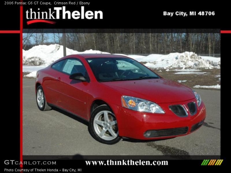 Crimson Red / Ebony 2006 Pontiac G6 GT Coupe