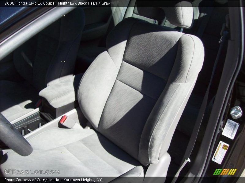 Nighthawk Black Pearl / Gray 2008 Honda Civic LX Coupe