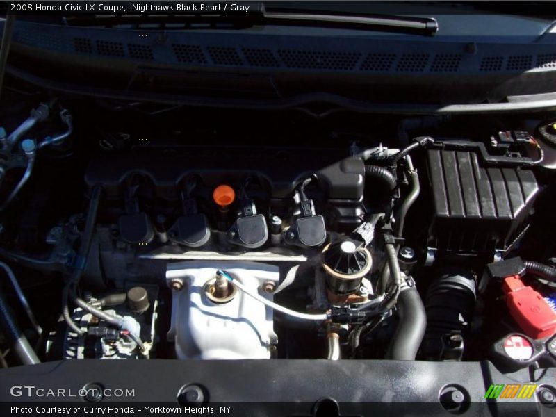 Nighthawk Black Pearl / Gray 2008 Honda Civic LX Coupe