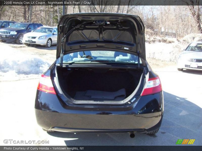 Nighthawk Black Pearl / Gray 2008 Honda Civic LX Coupe