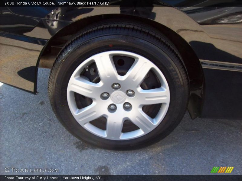 Nighthawk Black Pearl / Gray 2008 Honda Civic LX Coupe