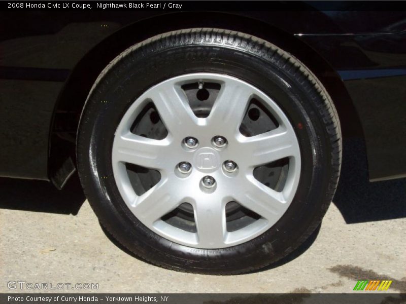 Nighthawk Black Pearl / Gray 2008 Honda Civic LX Coupe