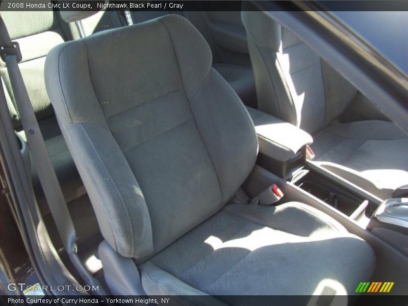 Nighthawk Black Pearl / Gray 2008 Honda Civic LX Coupe