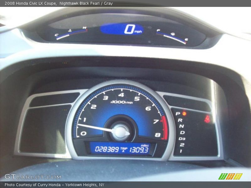 Nighthawk Black Pearl / Gray 2008 Honda Civic LX Coupe