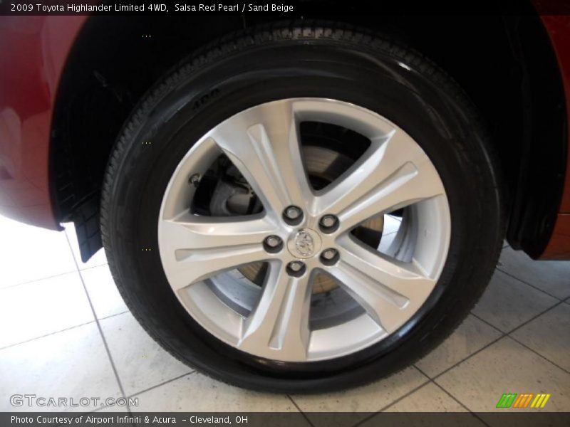 Salsa Red Pearl / Sand Beige 2009 Toyota Highlander Limited 4WD