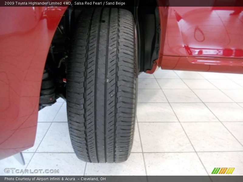 Salsa Red Pearl / Sand Beige 2009 Toyota Highlander Limited 4WD