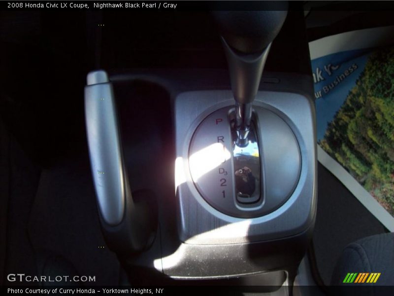 Nighthawk Black Pearl / Gray 2008 Honda Civic LX Coupe