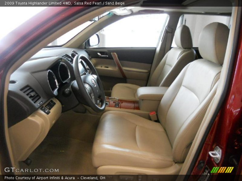 Salsa Red Pearl / Sand Beige 2009 Toyota Highlander Limited 4WD