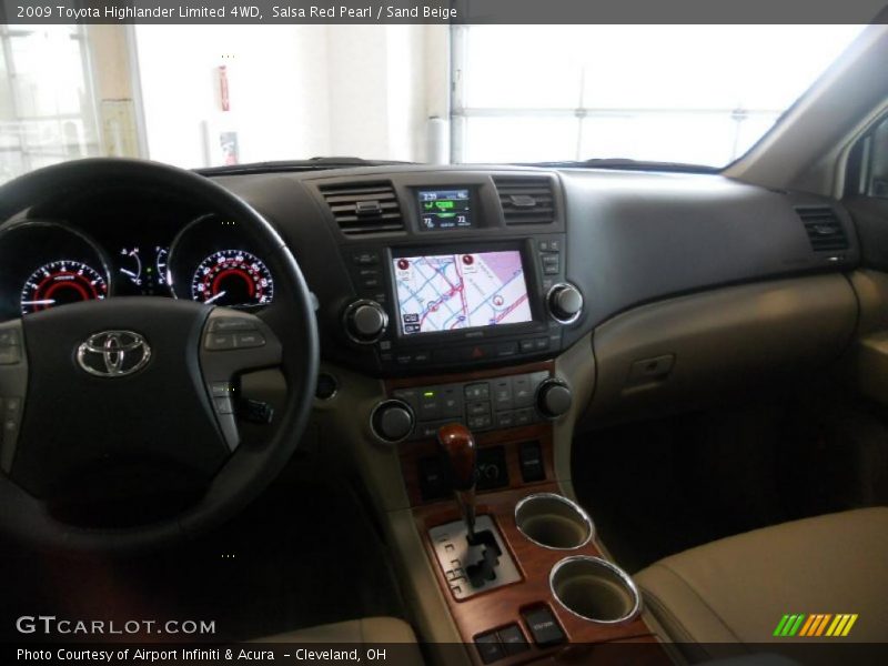 Salsa Red Pearl / Sand Beige 2009 Toyota Highlander Limited 4WD