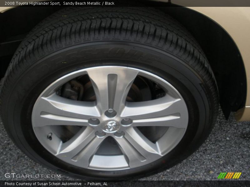 Sandy Beach Metallic / Black 2008 Toyota Highlander Sport
