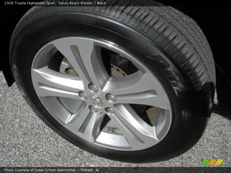 Sandy Beach Metallic / Black 2008 Toyota Highlander Sport