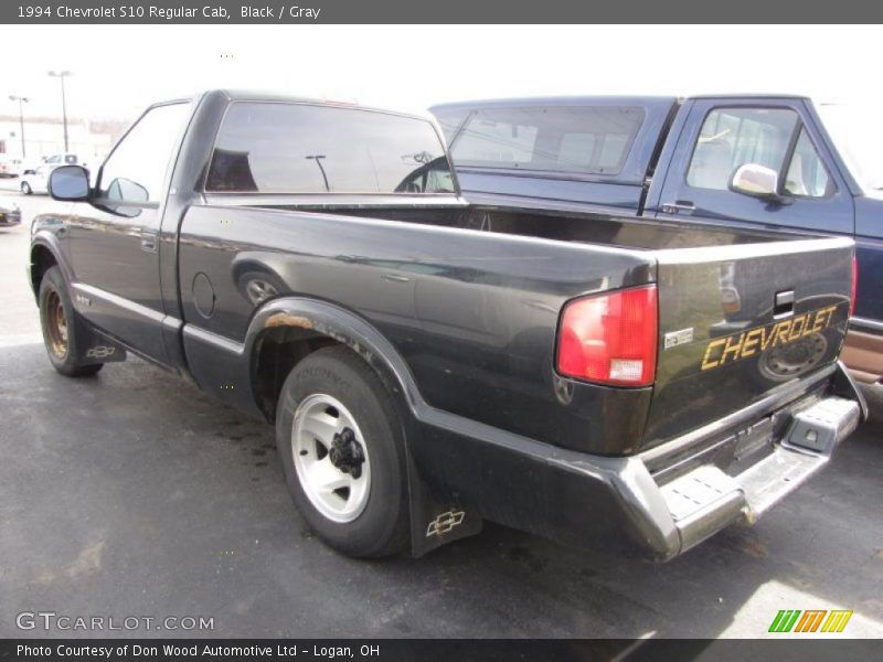Black / Gray 1994 Chevrolet S10 Regular Cab