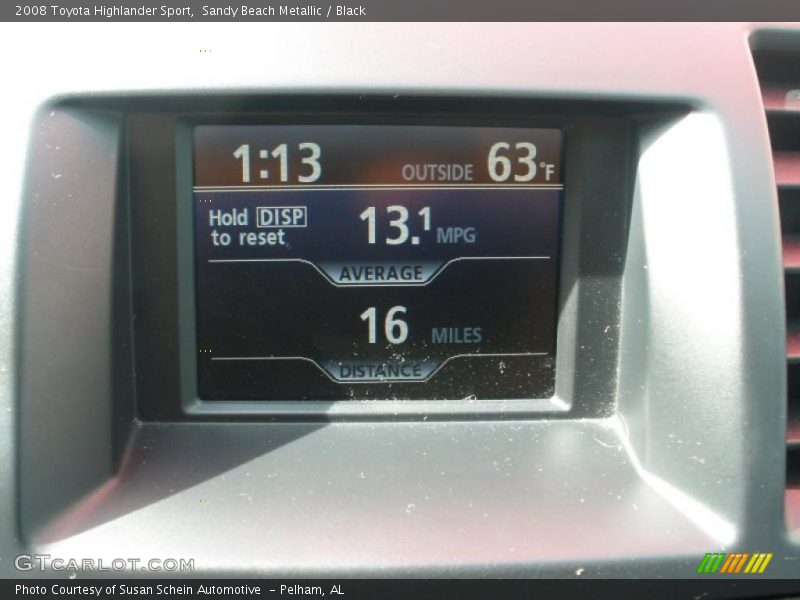 Sandy Beach Metallic / Black 2008 Toyota Highlander Sport