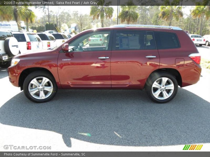 Salsa Red Pearl / Ash Gray 2008 Toyota Highlander Limited