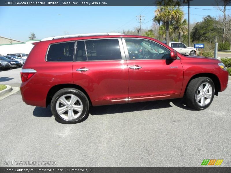 Salsa Red Pearl / Ash Gray 2008 Toyota Highlander Limited