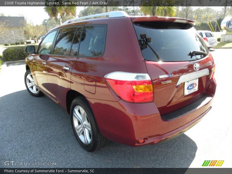 Salsa Red Pearl / Ash Gray 2008 Toyota Highlander Limited