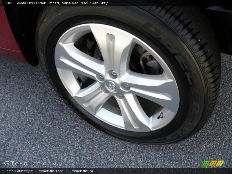 Salsa Red Pearl / Ash Gray 2008 Toyota Highlander Limited