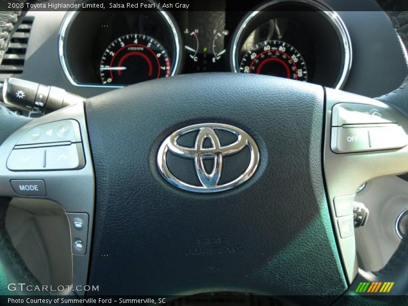 Salsa Red Pearl / Ash Gray 2008 Toyota Highlander Limited