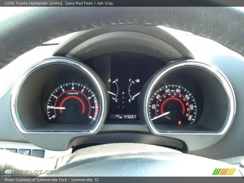 Salsa Red Pearl / Ash Gray 2008 Toyota Highlander Limited