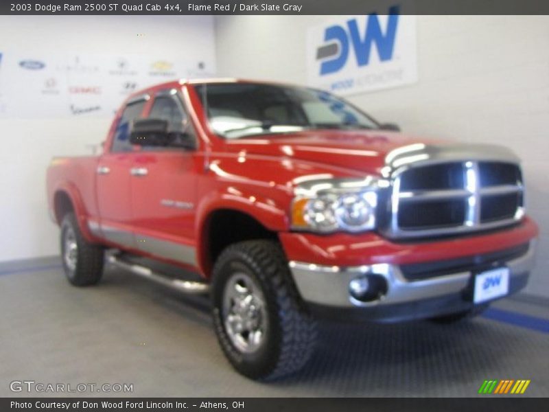 Flame Red / Dark Slate Gray 2003 Dodge Ram 2500 ST Quad Cab 4x4