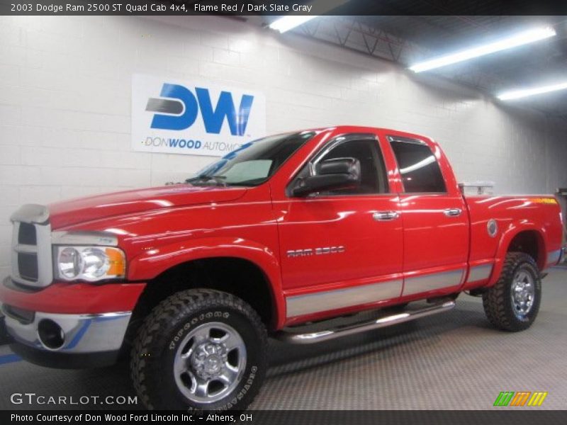 Flame Red / Dark Slate Gray 2003 Dodge Ram 2500 ST Quad Cab 4x4