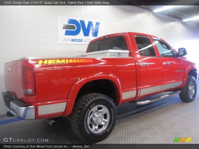 Flame Red / Dark Slate Gray 2003 Dodge Ram 2500 ST Quad Cab 4x4