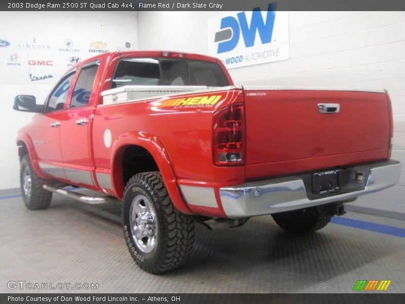 Flame Red / Dark Slate Gray 2003 Dodge Ram 2500 ST Quad Cab 4x4