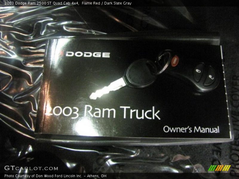 Flame Red / Dark Slate Gray 2003 Dodge Ram 2500 ST Quad Cab 4x4