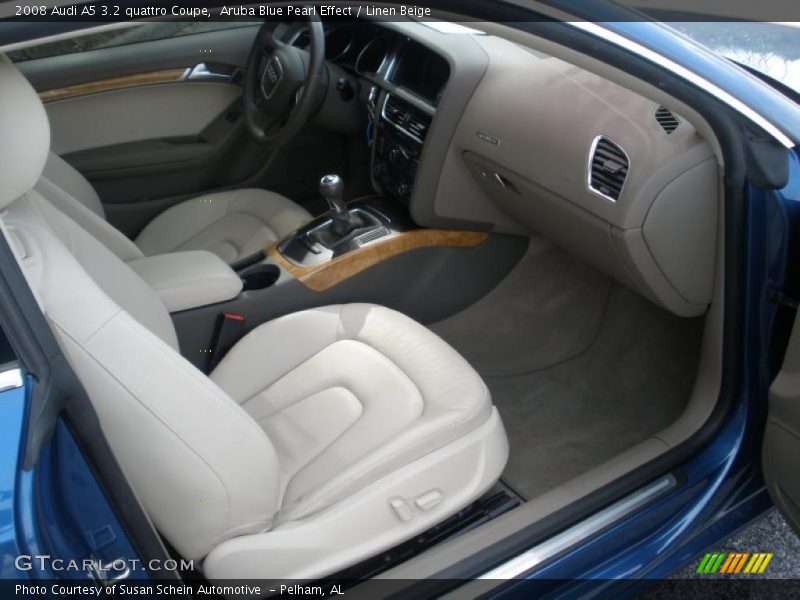  2008 A5 3.2 quattro Coupe Linen Beige Interior