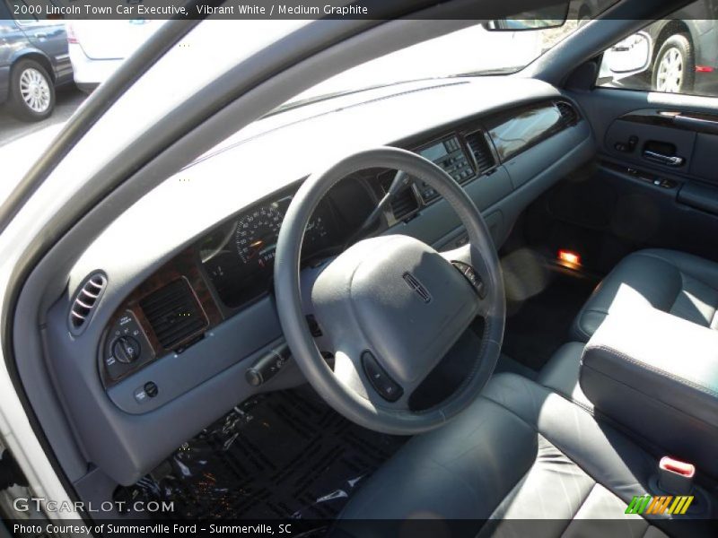 Vibrant White / Medium Graphite 2000 Lincoln Town Car Executive