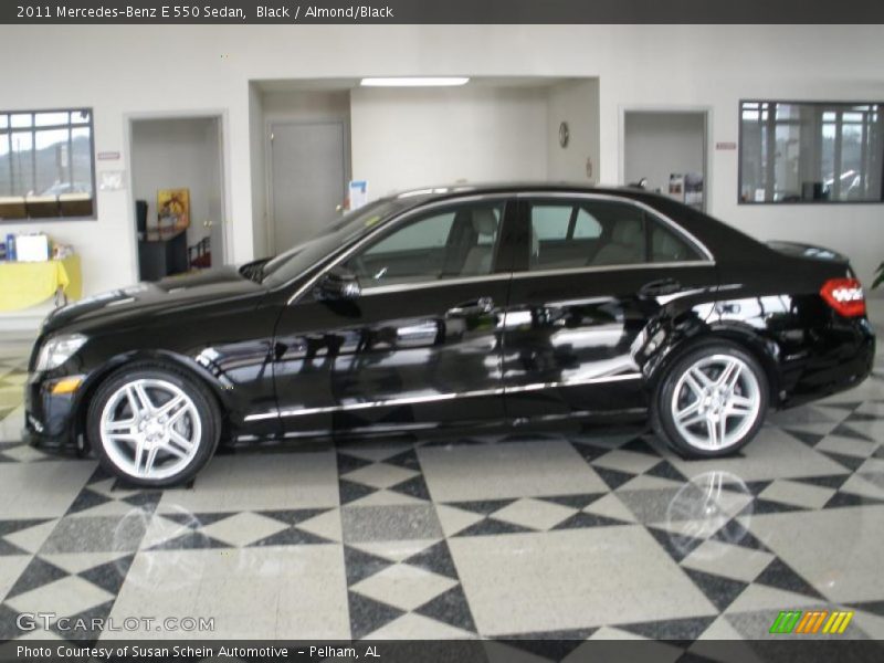 Black / Almond/Black 2011 Mercedes-Benz E 550 Sedan