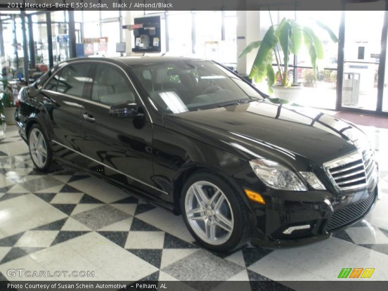 Black / Almond/Black 2011 Mercedes-Benz E 550 Sedan