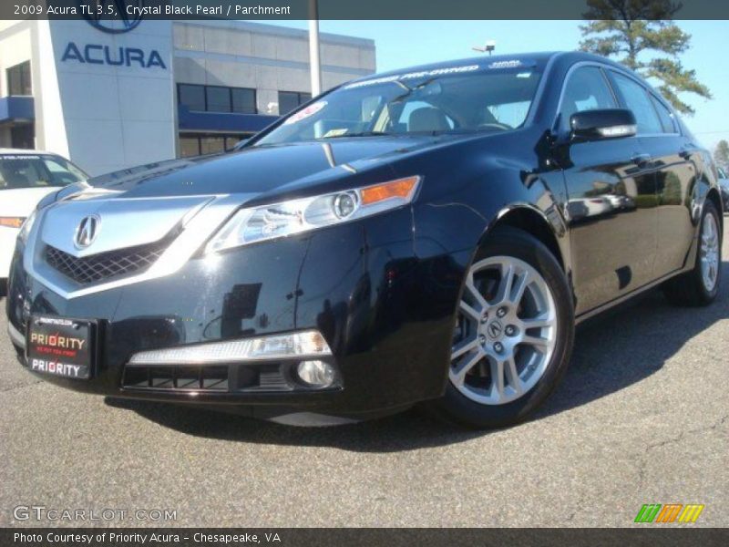 Crystal Black Pearl / Parchment 2009 Acura TL 3.5