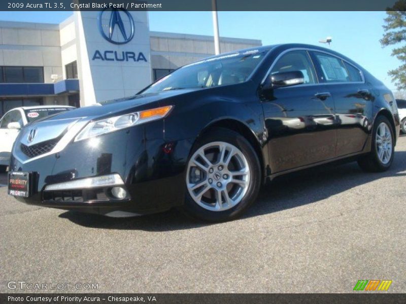 Crystal Black Pearl / Parchment 2009 Acura TL 3.5
