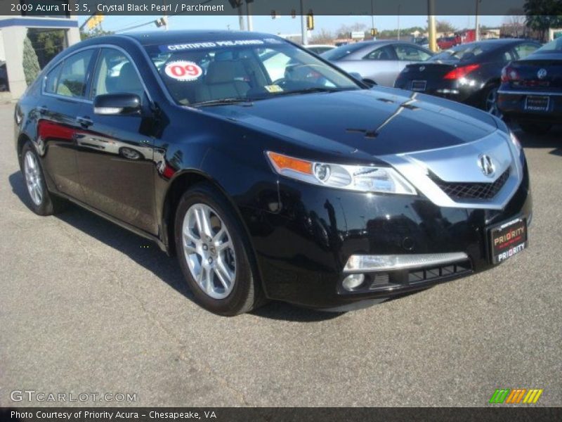 Crystal Black Pearl / Parchment 2009 Acura TL 3.5