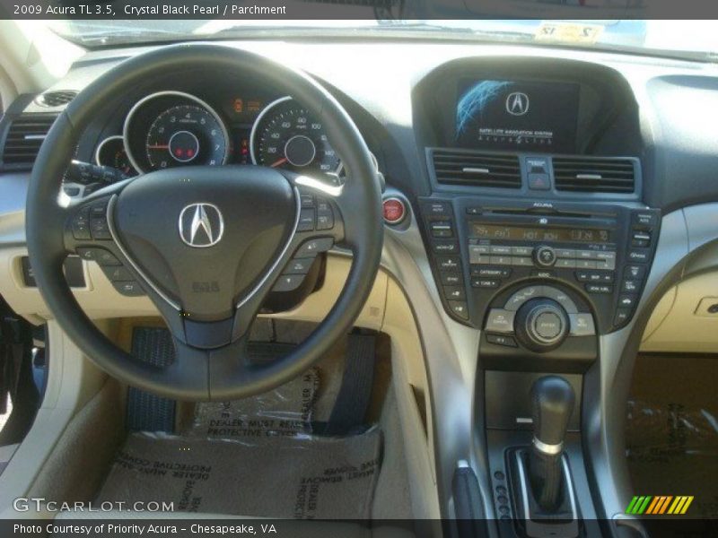 Crystal Black Pearl / Parchment 2009 Acura TL 3.5