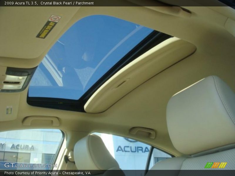 Crystal Black Pearl / Parchment 2009 Acura TL 3.5